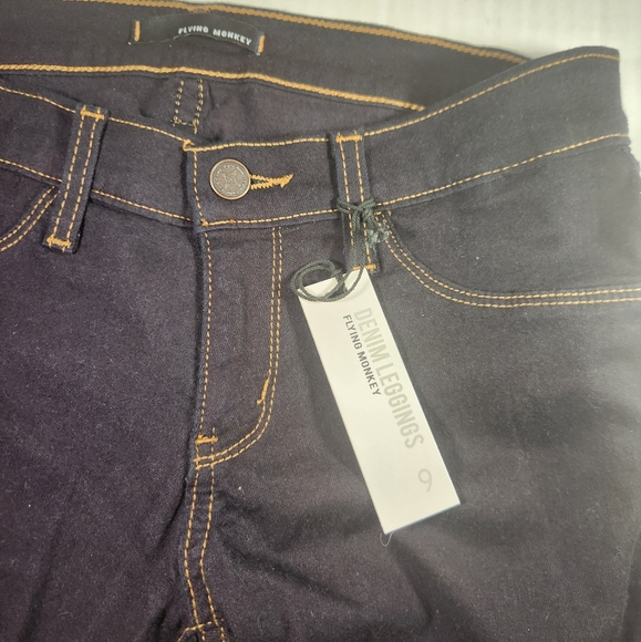 NWT Women's Flying Monkey Denim Leggings - Picture 2 of 6